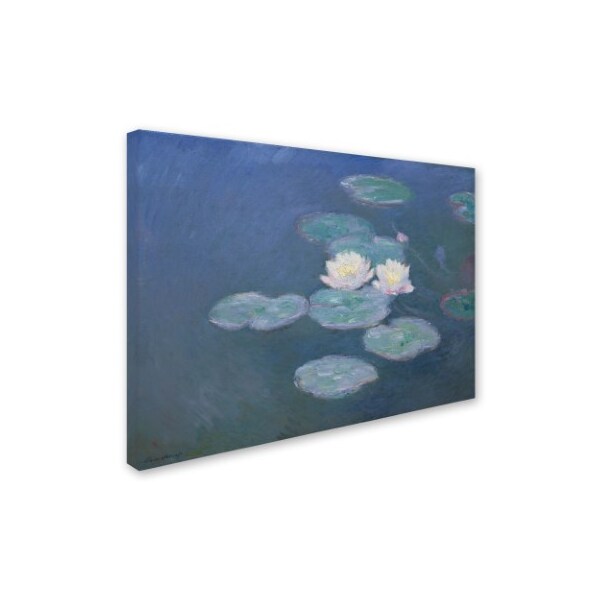 Claude Monet 'Waterlilies Evening' Canvas Art,18x24